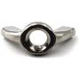 M10(3/8'')304 Stainless Steel Butterfly Wing Nut Set DIN315 Hand Twist Tighten Hardware Nut Fasteners Parts(6PCS)