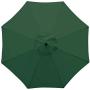 Blissun 9 Outdoor Aluminum Patio Umbrella, Striped Patio Umbrella, Market Striped Umbrella with Push Button Tilt and Crank (Dark Green)