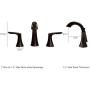 Pfister Weller LG49WR0Y Widespread Bath Faucet, tuscan bronze finish