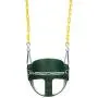 Eastern Jungle Gym Heavy-Duty High Back Half Bucket Toddler Swing Seat with Coated Swing Chains and Safety Strap