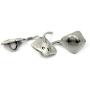Bezelry 12 Pieces Stingray Antique Silver Color Metal Shank Buttons 21mm