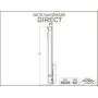 Trident 20 Inch Tall Black Magnetic Pool Child Safety Gate Latch | Keyed Alike | TRIDENT-20-BK-KA