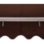 MCombo 13x8 Feet Manual Retractable Patio Door Window Awning Sunshade Shelter Outdoor Canopy(Coffee Brown)