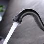 MEJOR Swivel Spout Single handle bathroom lavatory Faucet With Metal pop-up drain with overflow and CUPC water lines,Black Stainless,ME3507-BS