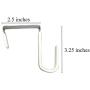 Evelots Over The Door Metal Hooks-Plastic Coated-Steel-Towel-Handbag-Coat-Set/2