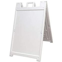 Deluxe Signicade A-Frame Sidewalk Curb Sign with Quick-Change System, White