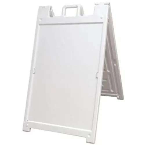 Deluxe Signicade A-Frame Sidewalk Curb Sign with Quick-Change System, White Deluxe Signicade A-Frame Sidewalk Curb Sign with Quick-Change System, White