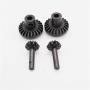 Gaoominy Upgrade Metal Gear Bridge Axle for WPL B1 B-1 B14 B-14 B24 B-24 C14 C-14 C24 C-24 RC Car Spare Parts Metal Front Rear Axle Gear Steering Pull Rod Servo Pull Rod,Front+Rear