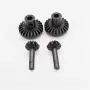 Tuneway Upgrade Metal Gear Bridge Axle for WPL B1 B-1 B14 B-14 B24 B-24 C14 C-14 C24 C-24 RC Car Spare Parts Metal Front Rear Axle Gear Steering Pull Rod Servo Pull Rod,Front+Rear