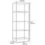 Home Basics None 5 Tier Steel Wire Shelf Heavy Duty Storage Organizer Shelving Unit Utility Rack for Home, Garage, Kitchen, Basement & Office, White Home Basics None 5 Tier Steel Wire Shelf Heavy Duty Storage Organizer Shelving Unit Utility Rack for Home, Garage, Kitchen, Basement & Office, White
