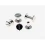 75 Sets Screw Post Metal Chicago Screws Binding Screw Leather Screw Nail Rivet Button Solid Belt Tack Screw (Silvery 1/4 5/16 3/8 Inches)