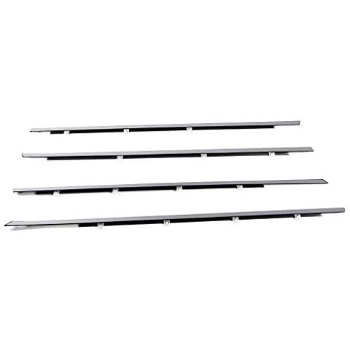 New 4 Pcs Compatible For Honda Accord 2008-2012 Weatherstrip Window Seal Car Window Moulding Trim Seal Chrome Door Outside Belt 2009 2010 2011