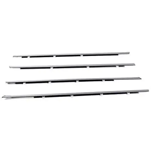 New 4 Pcs Compatible For Honda Accord 2008-2012 Weatherstrip Window Seal Car Window Moulding Trim Seal Chrome Door Outside Belt 2009 2010 2011