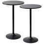 Pearington Santina 2 Pack Round Bar and Pub Table, Black