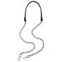 JEATHA 47'' Faux Leather Metal Chain Shoulder Strap with Buckles Replacement Bag Parts for Cross Body Bag DIY Hand Bag