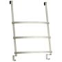 iDesign 59655 Gia Metal Over the Shower Door Towel Rack, Hooks for Master, Guest, Kids Bathroom, 16.83'' x 6.57'' x 24.12'' - Satin Silver
