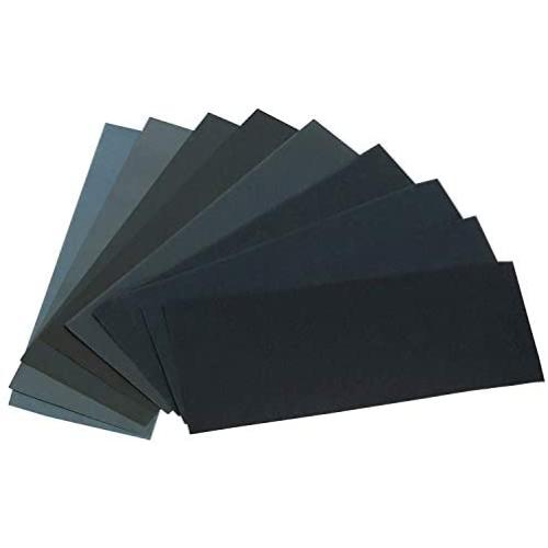 24PCS Sand Paper Variety Pack Sandpaper 12 Grits Assorted for Wood Metal Sanding, Wet Dry Sandpaper 120/150/180/240/320/400/600/800/1000/1500/2500/3000 Grit