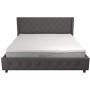 CosmoLiving Mercer Upholstered Bed - King - Grey Linen