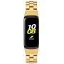 Compatible with Samsung Galaxy Fit SM-R370 Bands, Galaxy Fit Watch Band Solid Stainless Steel Metal Replacement Bracelet Strap for Galaxy Fit SM-R370 Smart Watch, Adjustable (Gold)