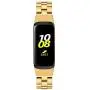 Compatible with Samsung Galaxy Fit SM-R370 Bands, Galaxy Fit Watch Band Solid Stainless Steel Metal Replacement Bracelet Strap for Galaxy Fit SM-R370 Smart Watch, Adjustable (Gold)