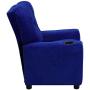 Flash Furniture Contemporary Blue Microfiber Kids Recliner with Cup Holder