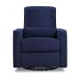 DaVinci Piper Upholstered Recliner and Swivel Glider in Navy, Greenguard Gold Certified