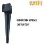 MTB Fence Post Anchor Ground Spike Metal Black Powder Coated 36 x 6 x 6 Inches Outer Diameter (Inner Diameter 5.5 x5.5 Inches), Pack of 4 MTB Fence Post Anchor Ground Spike Metal Black Powder Coated 36 x 6 x 6 Inches Outer Diameter (Inner Diameter 5.5 x5.5 Inches), Pack of 4
