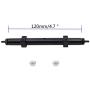 ZYCST Metal Non-Powered Rear Axle Tail Axle Upgrade Accessory Fit for Tamiya 1/14 RC Tractor Trailer Rear Axle Spare Parts (Black) (120mm)