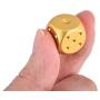 DS. DISTINCTIVE STYLE Aluminum Alloy Dice 5 Pieces 16mm Portable Metal Dices with Case 6 Sided Dice for Drinking Party Game - Golden