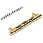 Spring Bar Watch strap connector Stainless Steel Adapter Replaceable Metal Connection Adapter Connection Watch Strap with Replacement Tool Compatible with Apple Watch Band 42mm 44mm（Silver-4 Pair）