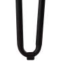 Welland 19'' Satin Black Hairpin Metal Legs 1/2” Diameter Set of 4 with Free Screws Use to Home DIY Projects for Furniture