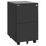 Bonnlo 2-Drawer Metal Filing Cabinet with Lock Under Desk Office Drawer Cabinet, Black