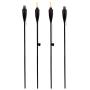 BIRDROCK HOME 4 Pack Outdoor Garden Torches (Improved 2020 Version) - Oil Rubbed Bronze - Flame Light Torch - Backyard Garden Patio Lighting - Metal Lamp - Decorative Urban Lantern