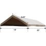 Abba Patio 10 x 20-Feet Carport Replacement Top Canopy Cover for Garage Shelter with Fabric Pole Skirts and Ball Bungees, Beige (Frame Not Included)