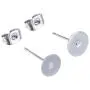 Outus 100 Pieces Stainless Steel Earrings Posts Flat Pad (2 Size) with 100 Pieces Earring Backs for Earring Making Findings, Total 200 Pieces Outus 100 Pieces Stainless Steel Earrings Posts Flat Pad (2 Size) with 100 Pieces Earring Backs for Earring Making Findings, Total 200 Pieces