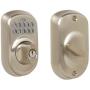 Schlage BE365 PLY 619 Plymouth Keypad Deadbolt, Satin Nickel