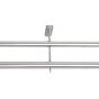 Umbra Twilight Double Curtain Rod Set – Wrap Around Design is Ideal for Blackout or Room Darkening Panels, 88-144 Inch (224-366cm), Nickel
