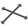 RC Car Drive Shaft, 2 Pcs Remote Control Vehicle Metal Dog Bone Transmission Shaft for HIMOTO 1/10 Scale RC Car Accessory(Black)