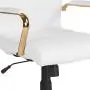 Flash Furniture Mid-Back White LeatherSoft Executive Swivel Office Chair with Gold Frame and Arms Flash Furniture Mid-Back White LeatherSoft Executive Swivel Office Chair with Gold Frame and Arms