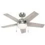 Hunter Fan Company 51839 Bartlett Ceiling Fan, 44, Brushed Nickel Finish Hunter Fan Company 51839 Bartlett Ceiling Fan, 44, Brushed Nickel Finish
