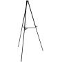 Quartet Easel, Aluminum, Lightweight, Telescoping, 66'' Max. Height, Supports 25 lbs, Black (51E)