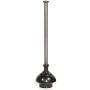 ToiletTree Products Modern Deluxe Freestanding Stainless Steel Toilet Plunger (Gun Metal, Toilet Plunger 6.5” x 6.5” x 18.5”)