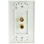 Mediabridge Speaker Wall Plate w/Binding Posts (1 Pair) - Limited TIME Offer: Free Low Voltage Metal Mounting Bracket (1-Gang) - Binding Post 2-Piece Inset Wall Plate for 1 Speaker (Part# WP1-BPX1)