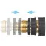 3/4 Inch Garden Aluminum Hose Fitting Quick Connector Male and Female Value Pack - No-Leaks Water Hoses Quick Connect Release, 4 Set, with 4 Sealed O-Rings