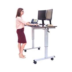 LUXOR Standup-CF48-DW Stand Up Desk, Crank Adjustable, 48''