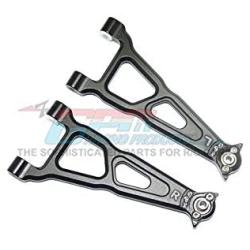 GPM Losi 1/10 Baja Rey 4WD Desert Truck (LOS03008) Upgrade Parts Aluminum Front Upper Suspension Arm - 1 Pair Set Black
