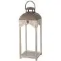 Glitzhome Mondern Farmhouse Wood Metal Lanterns Decorative Candle Lanterns Set of 2, White (No Glass) Glitzhome Mondern Farmhouse Wood Metal Lanterns Decorative Candle Lanterns Set of 2, White (No Glass)