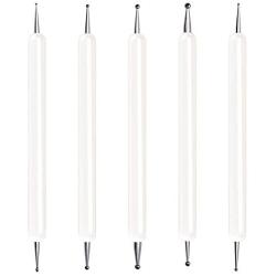 Selizo 5 Pcs Embossing Stylus Set with Different Size Double End Tracing Dotting Tool Stylus for Carbon Transfer Paper Mandala Rock Painting, Pottery Clay Craft, Embossing Art