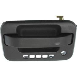 Exterior Front Door Handle 2004-2014 Ford F-150 Textured Black with Keyhole and Keypad Hole with Metal Connector Driver Side