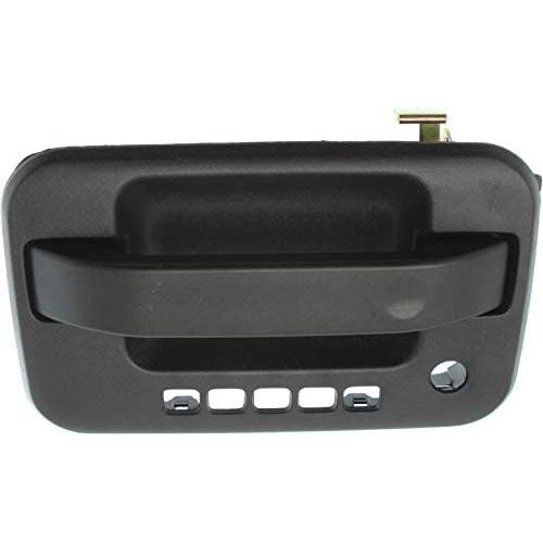 Exterior Front Door Handle 2004-2014 Ford F-150 Textured Black with Keyhole and Keypad Hole with Metal Connector Driver Side